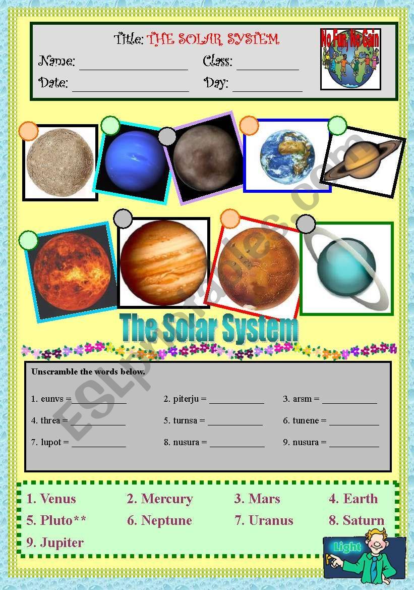 Save 60 The Solar System Worksheets 8