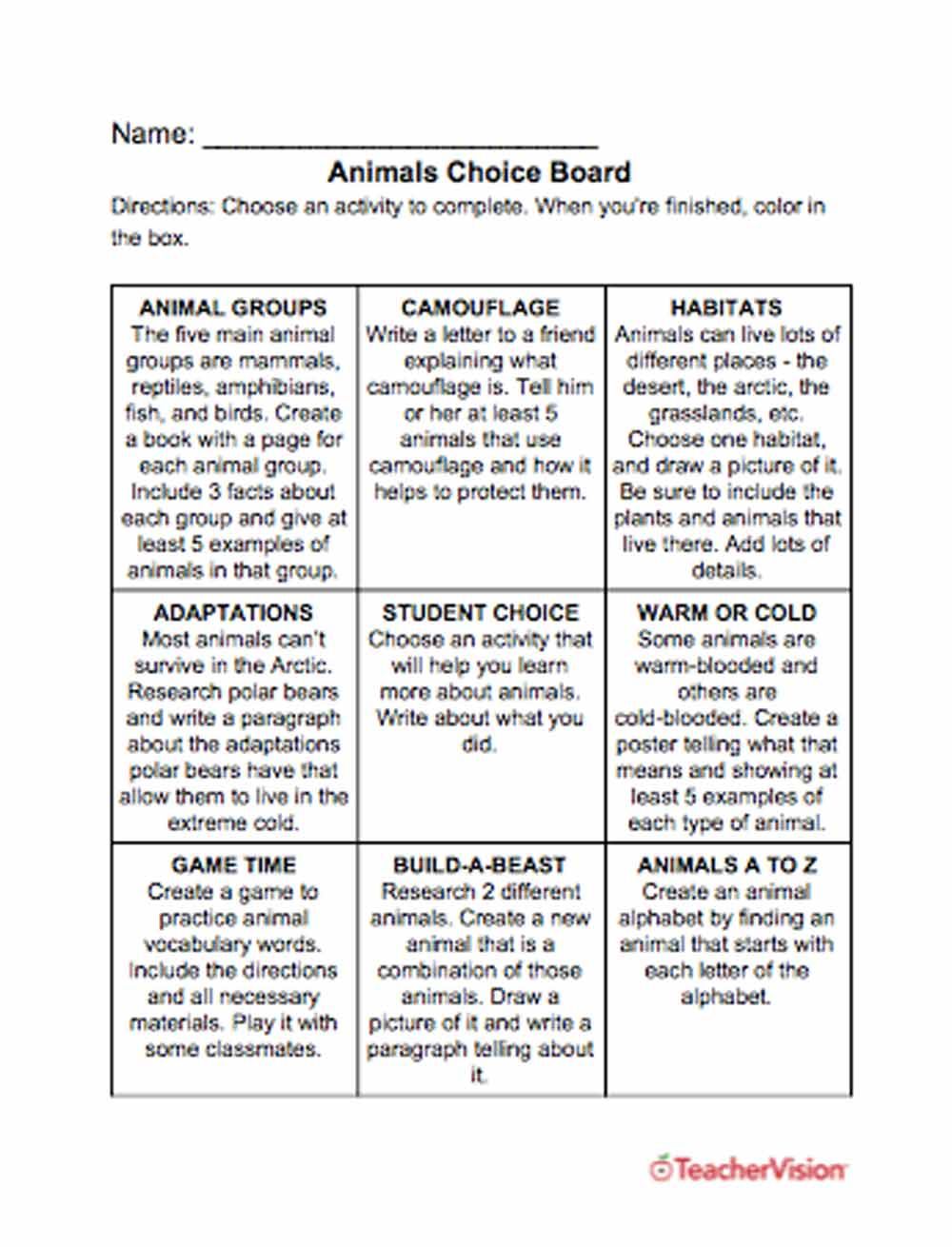 80 Adaptations In Animals Worksheets 71