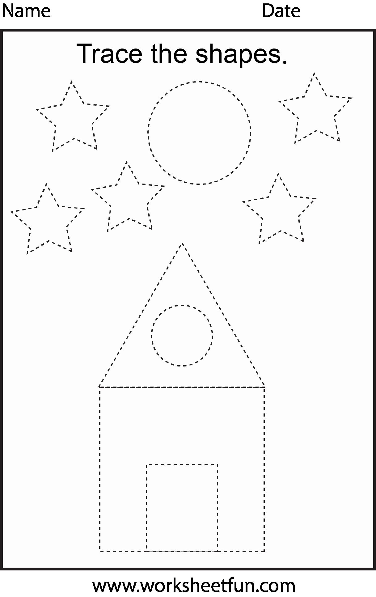 80 Pre K Trace Worksheets 10