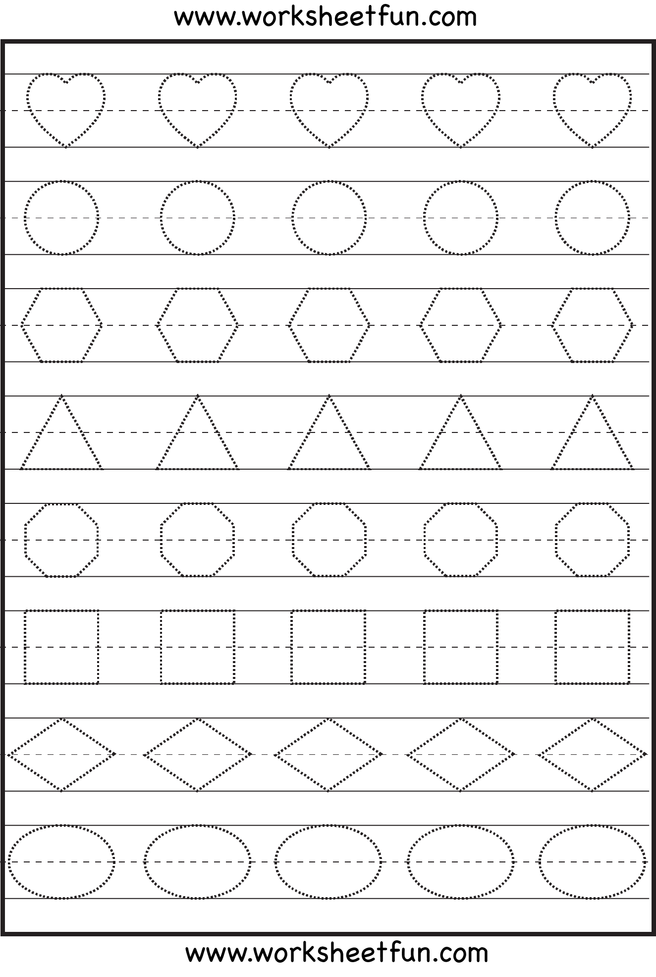 80 Pre K Trace Worksheets 16