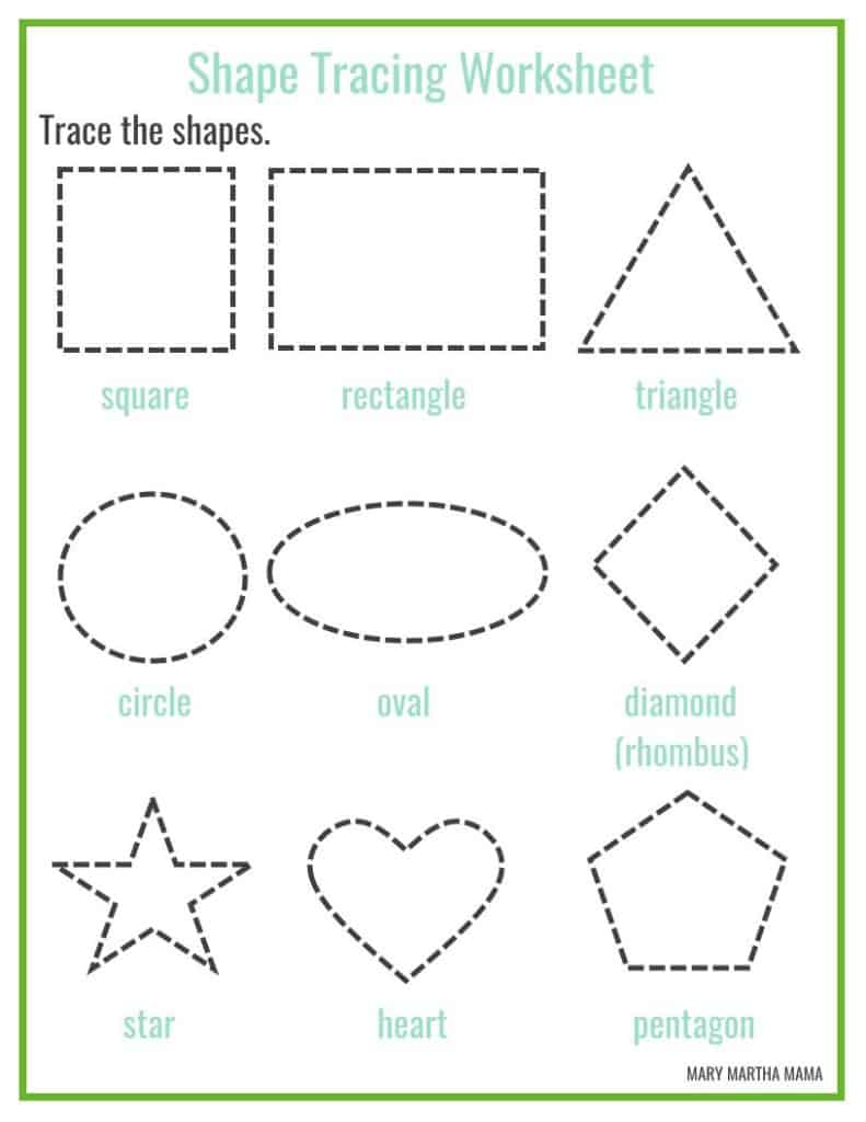 80 Pre K Trace Worksheets 41