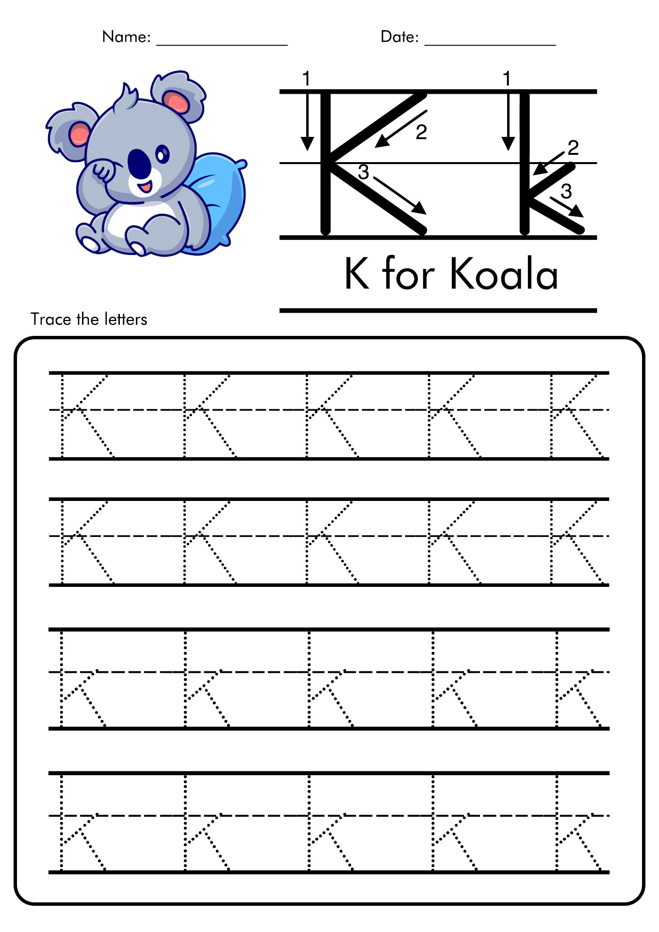 80 Pre K Trace Worksheets 52