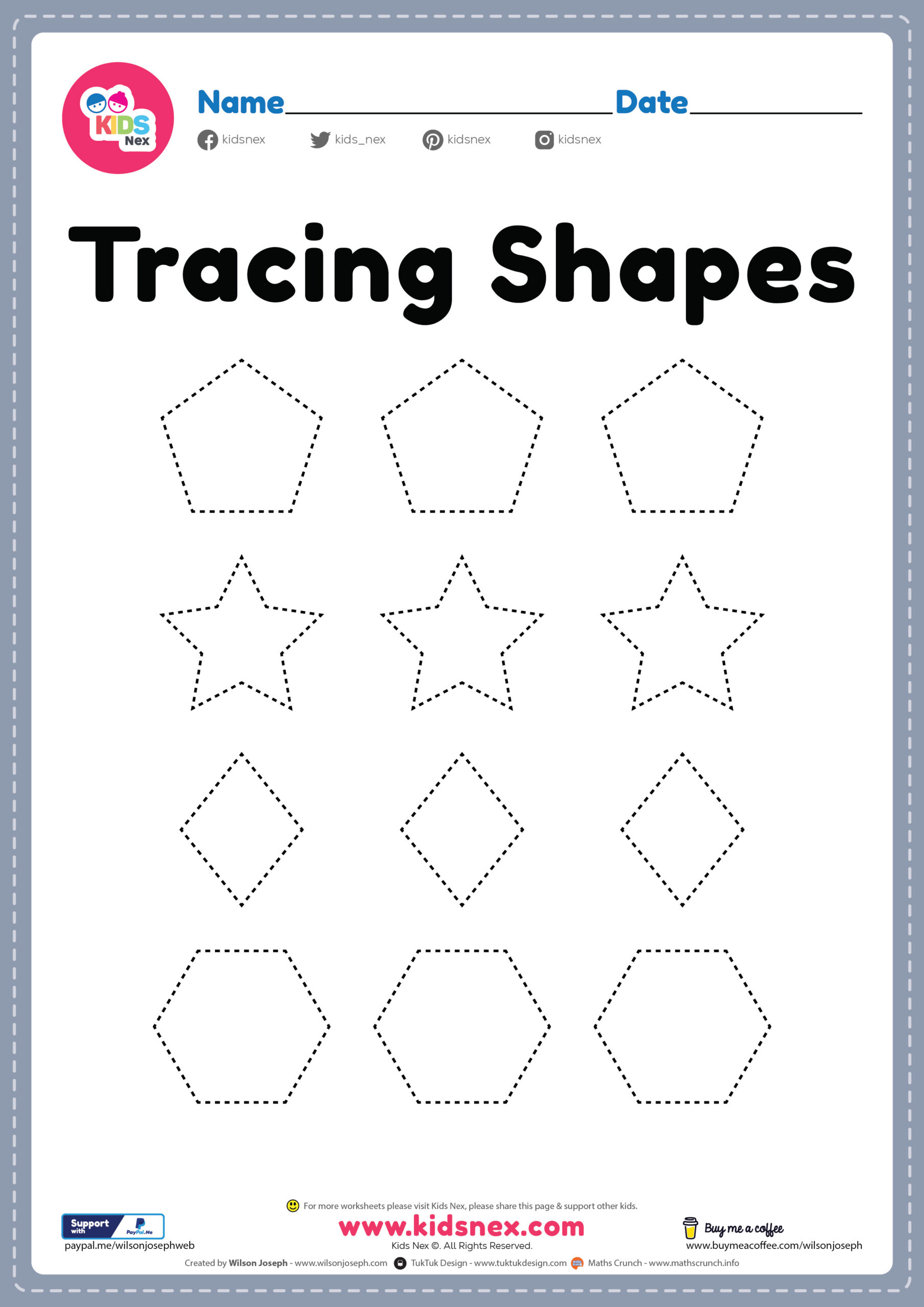 80 Pre K Trace Worksheets 70