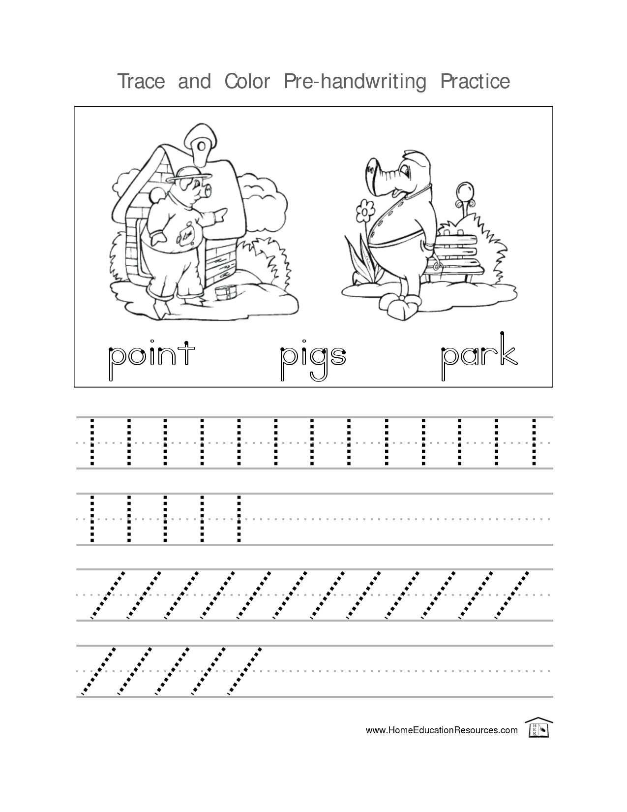 80 Pre K Trace Worksheets 80