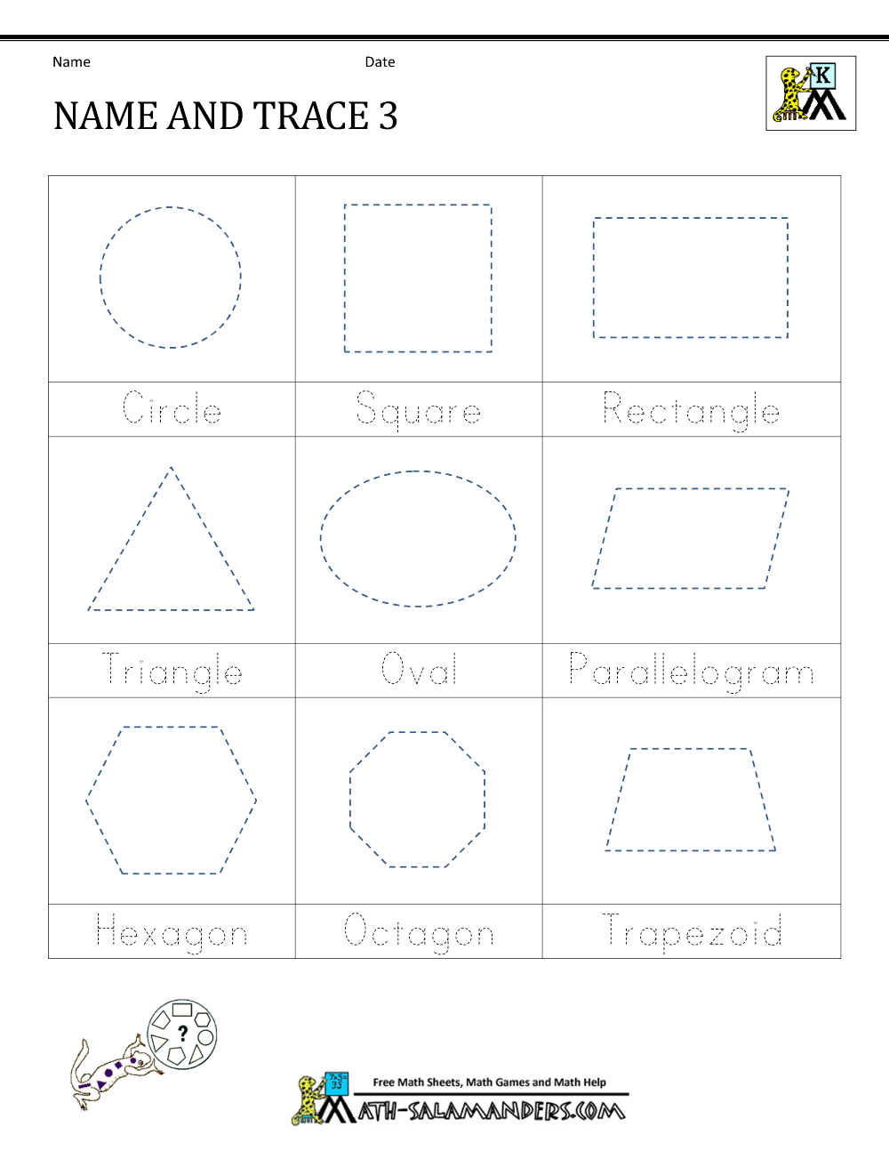 80 Pre K Trace Worksheets 85