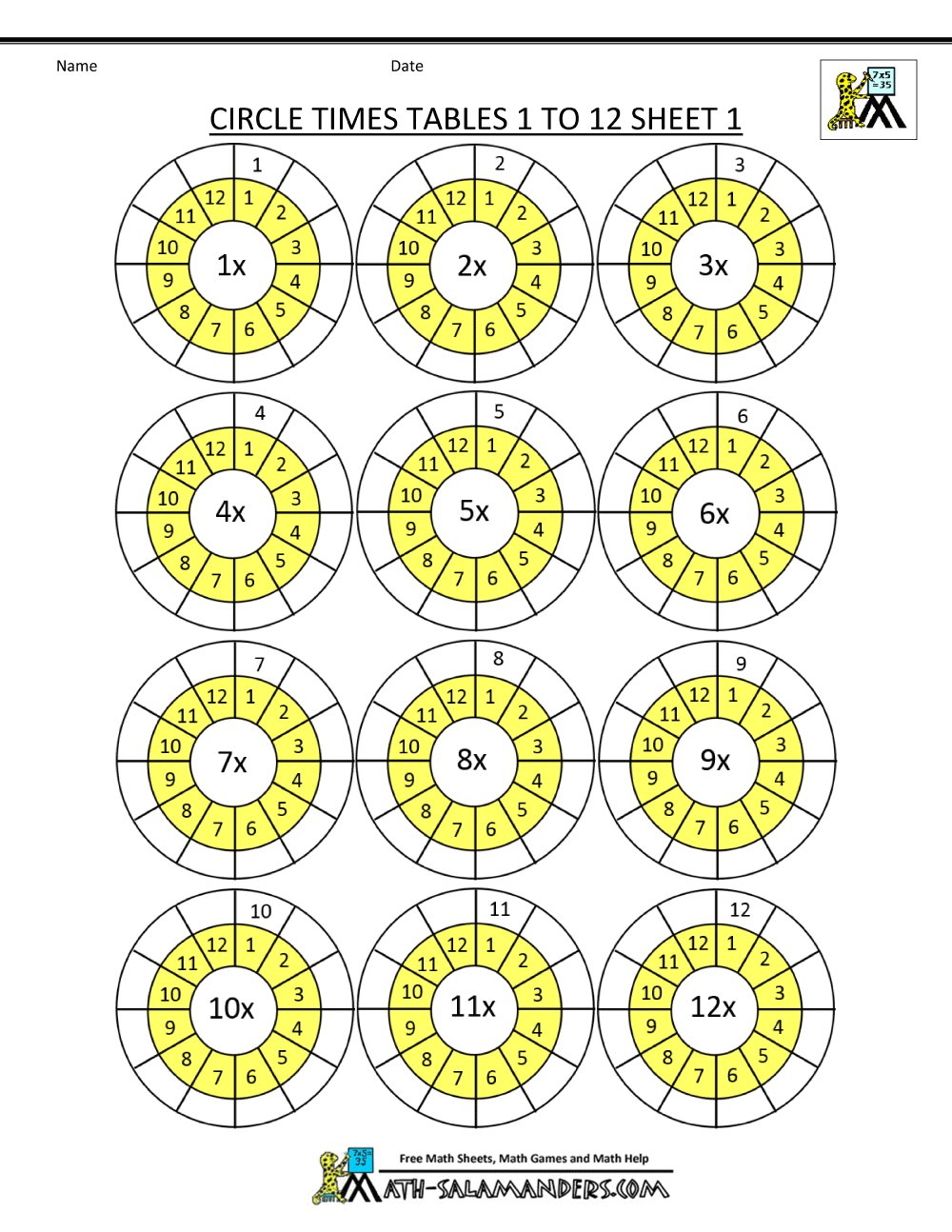 80 Printable 12 Times Table Worksheets 16