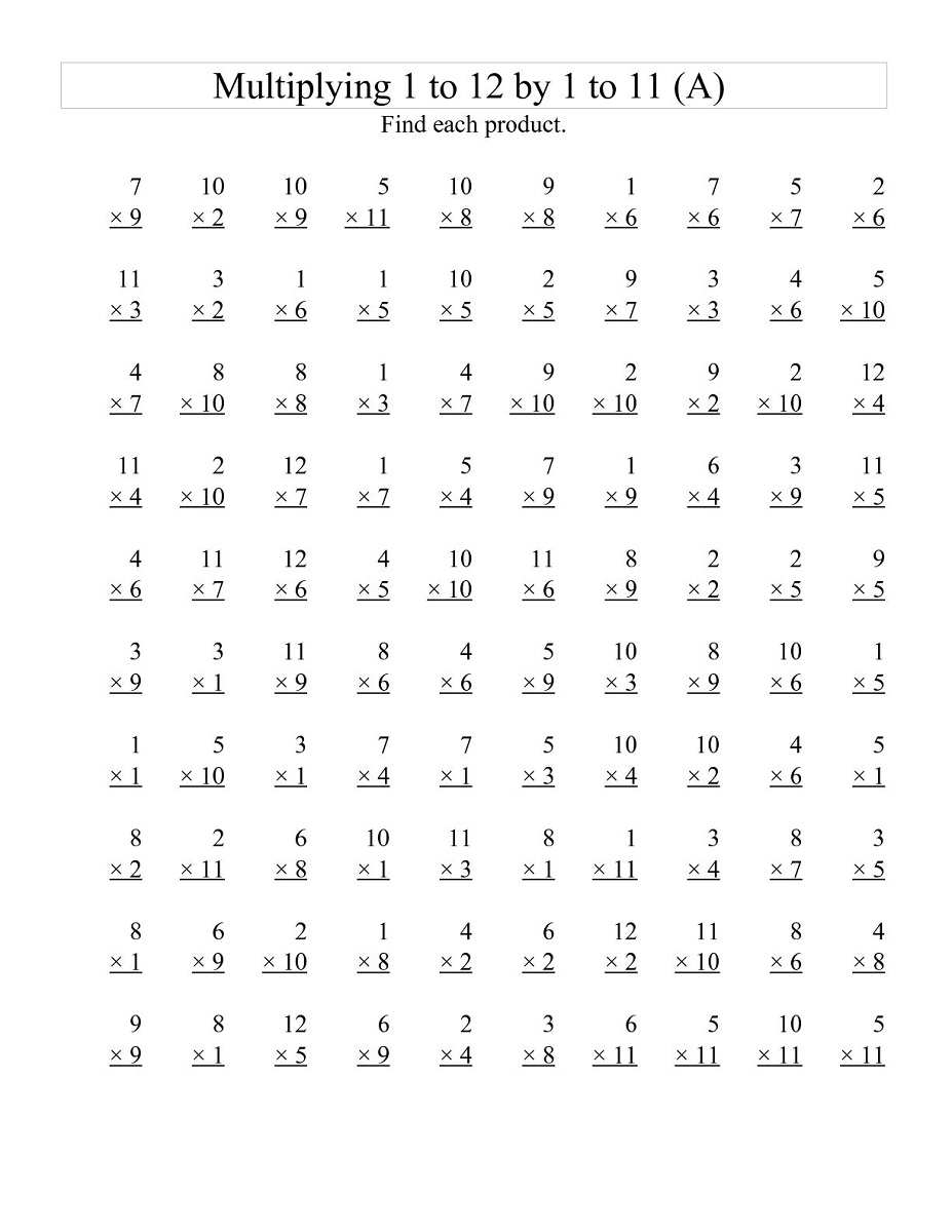 80 Printable 12 Times Table Worksheets 18