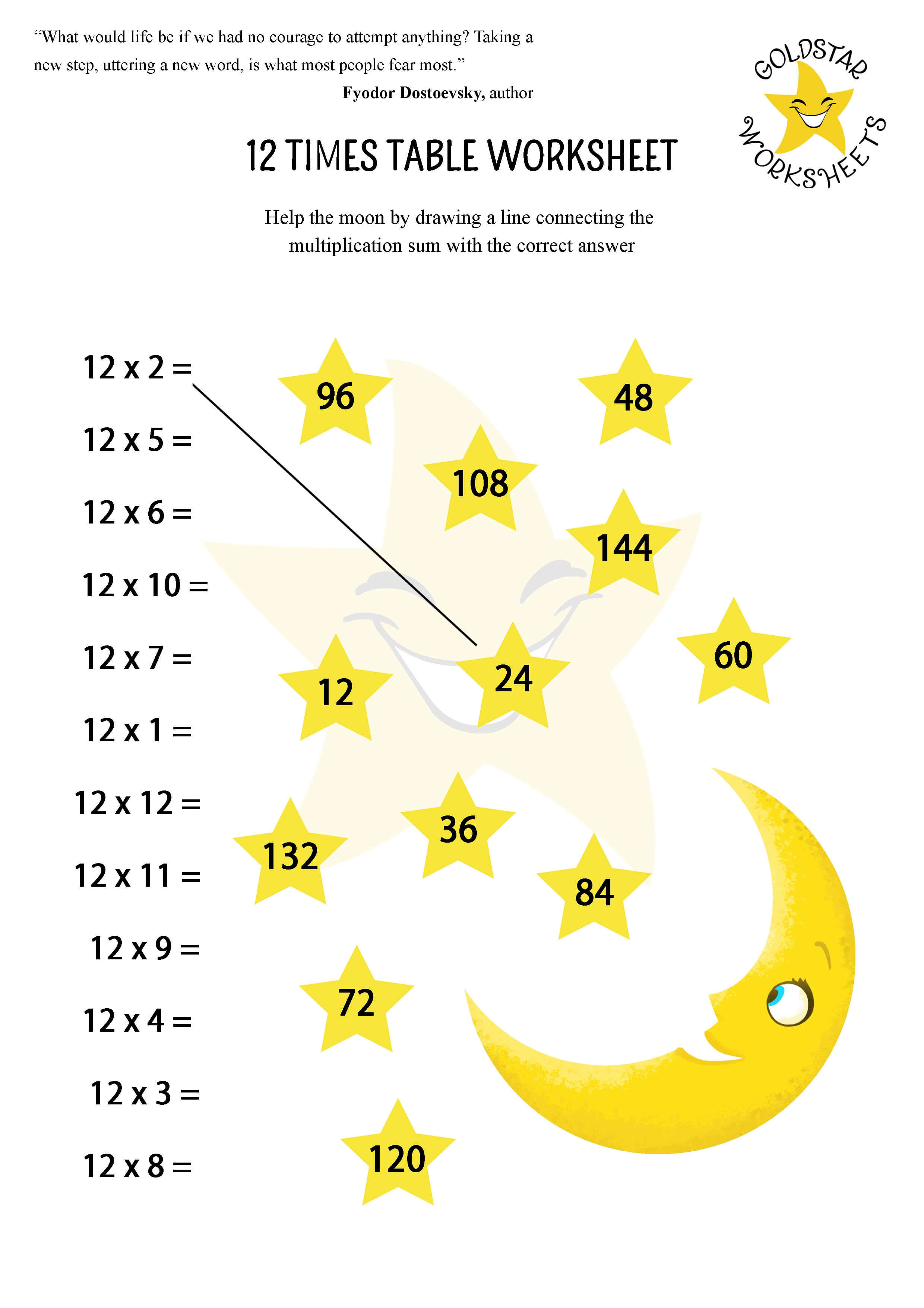 80 Printable 12 Times Table Worksheets 2