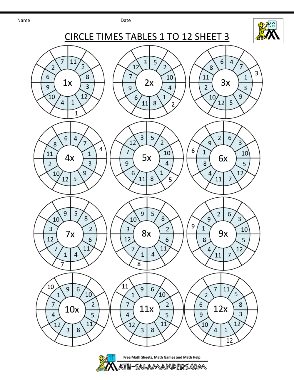 80 Printable 12 Times Table Worksheets 21