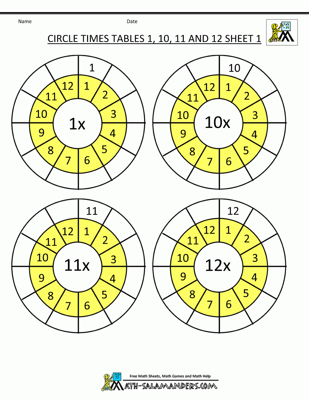 80 Printable 12 Times Table Worksheets 50