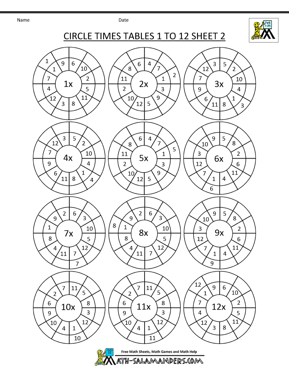 80 Printable 12 Times Table Worksheets 65