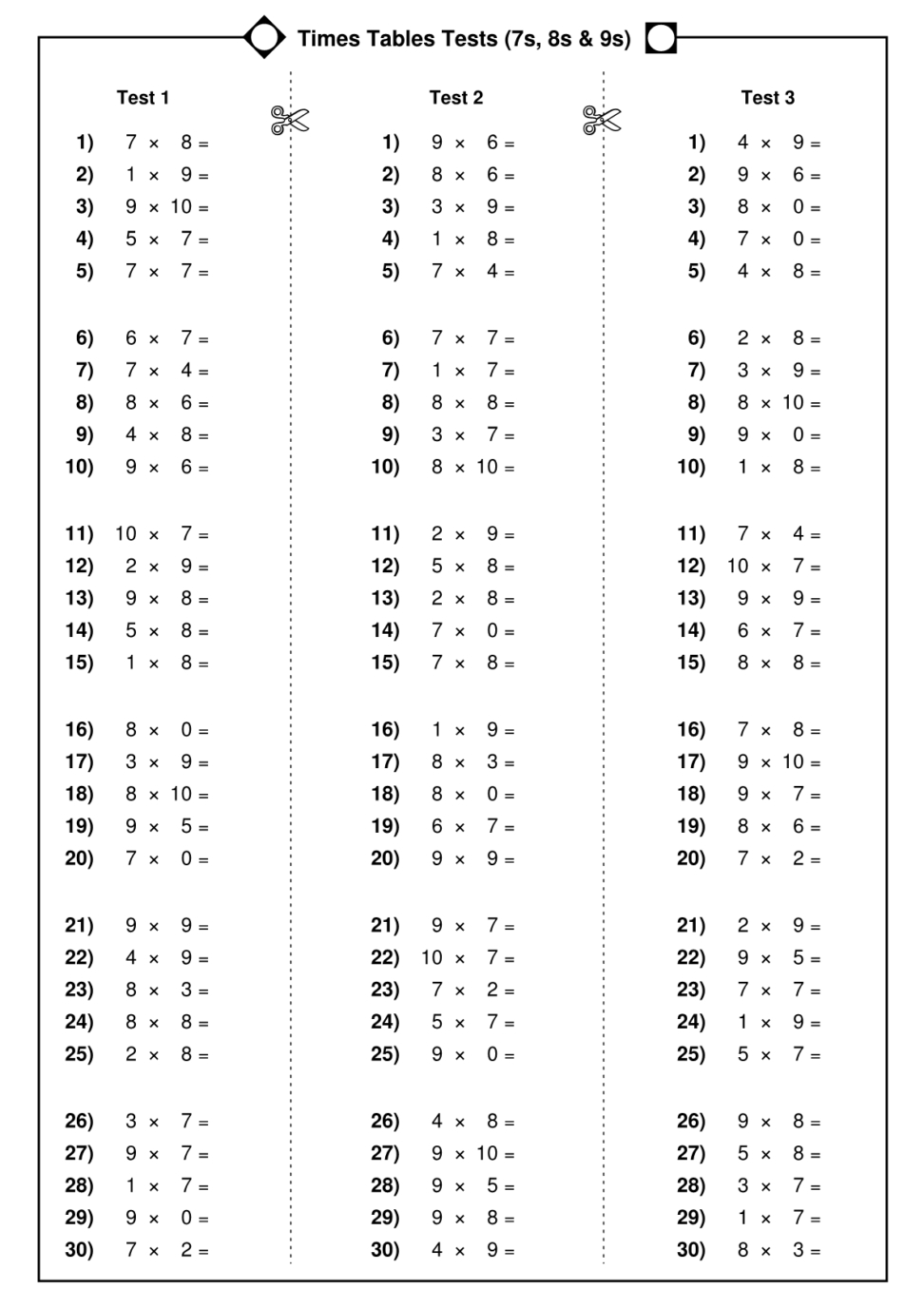 80 Printable 12 Times Table Worksheets 69