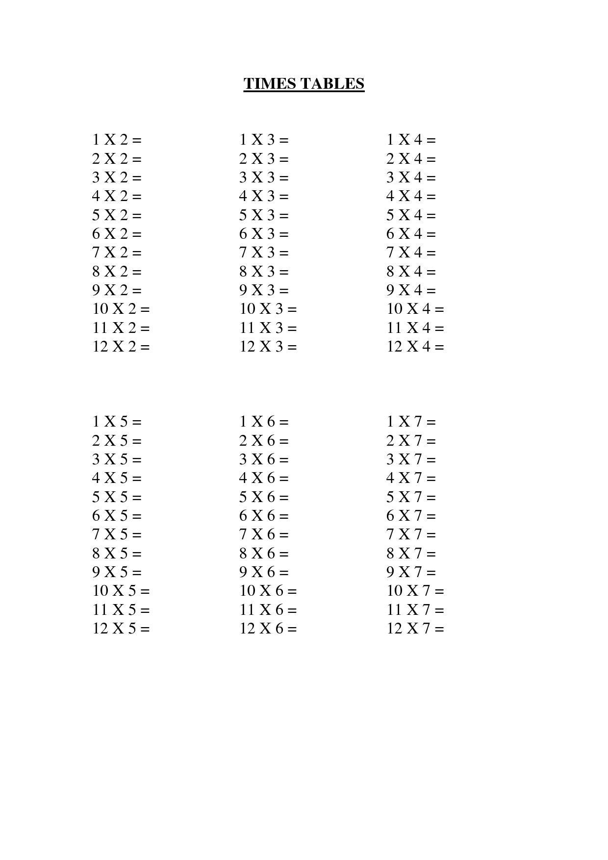 80 Printable 12 Times Table Worksheets 70