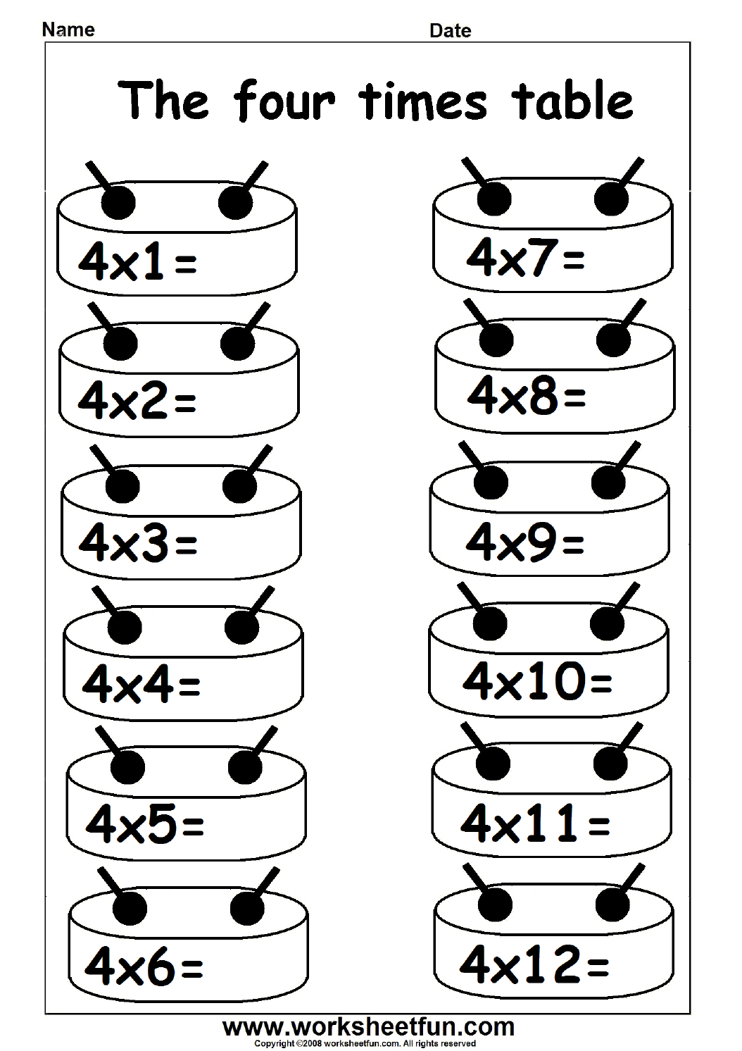 80 Printable 12 Times Table Worksheets 85