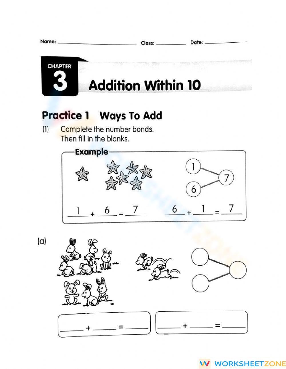 80 Printable Addition Within 10 Worksheets 25