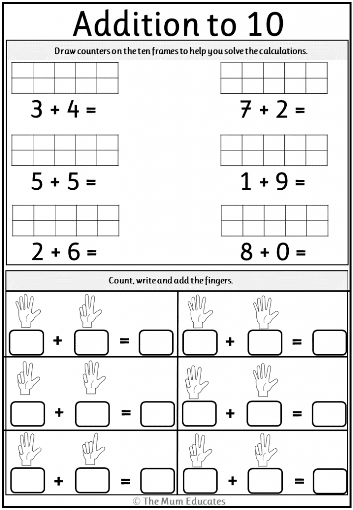 80 Printable Addition Within 10 Worksheets 26