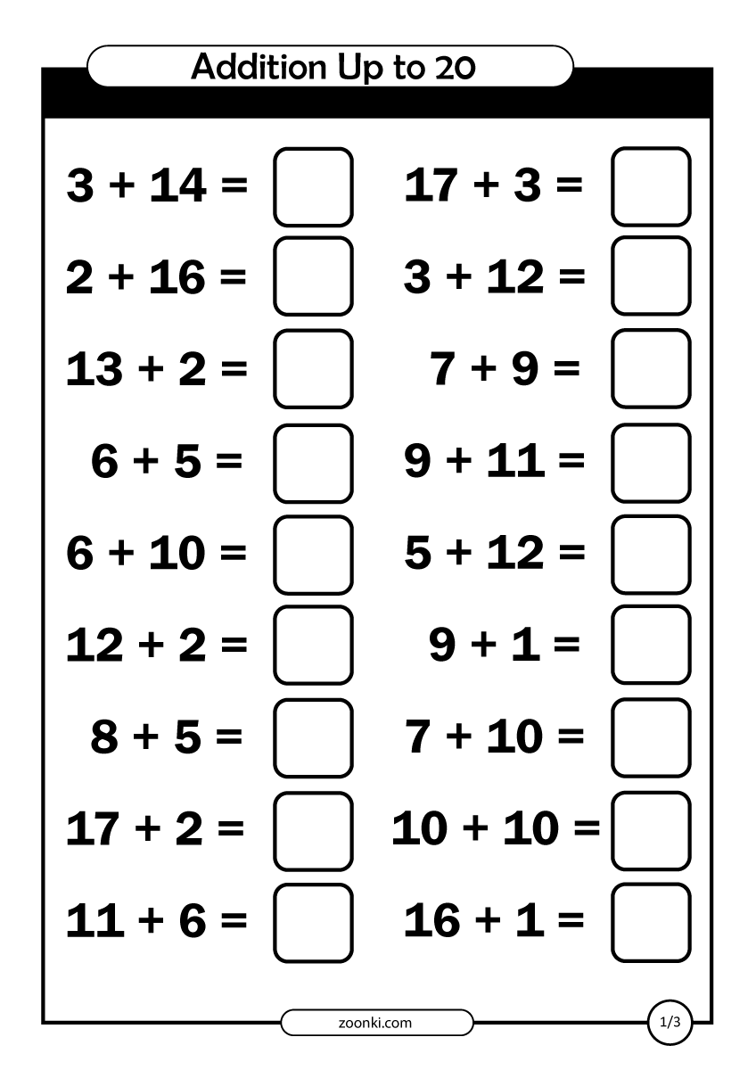 80 Printable Addition Within 10 Worksheets 27