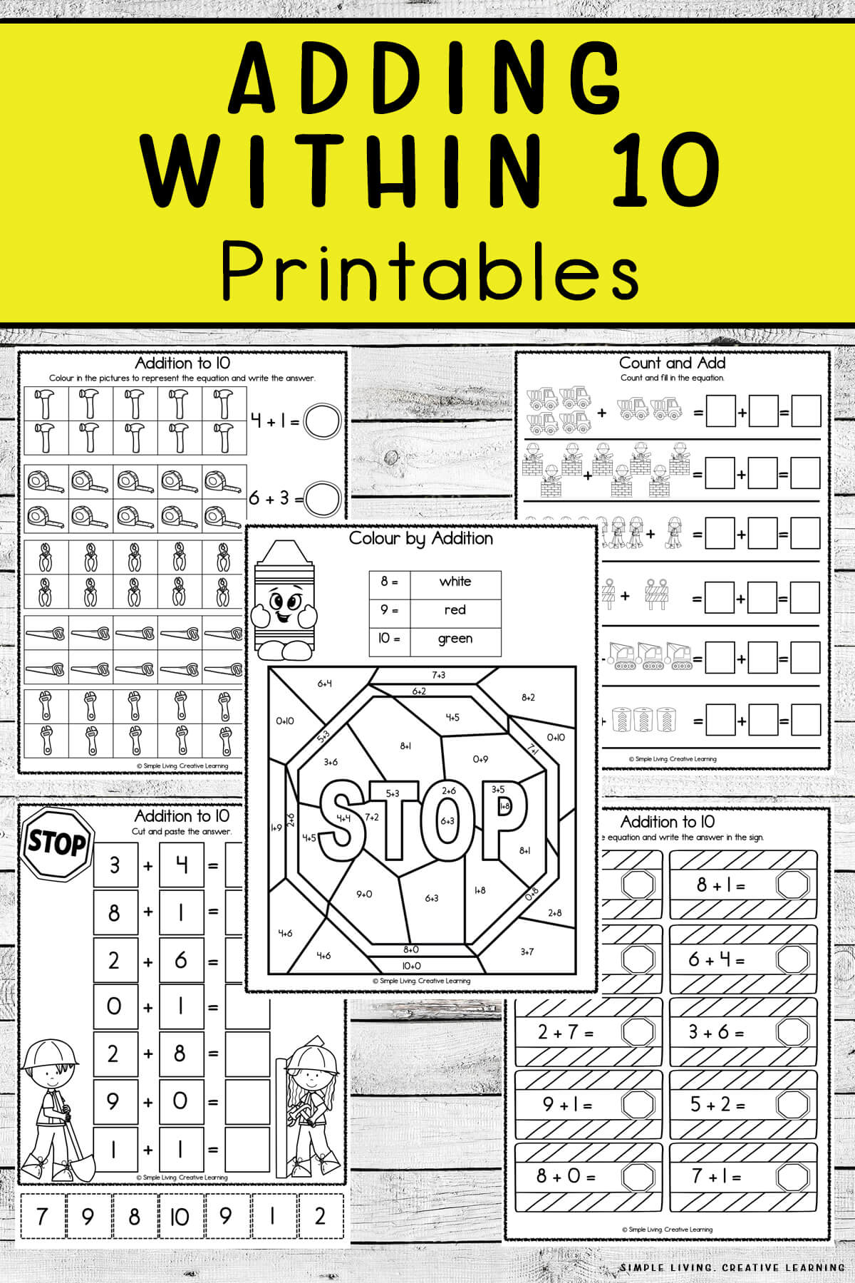 80 Printable Addition Within 10 Worksheets 31