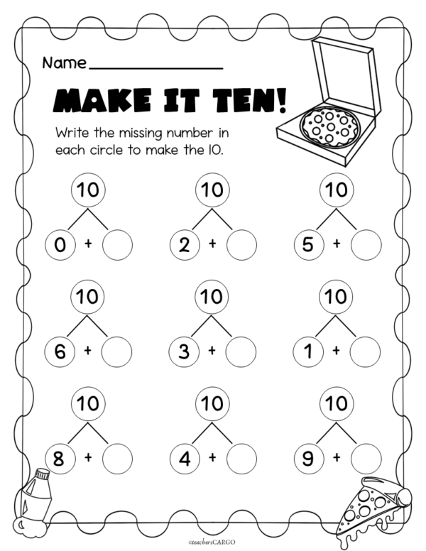 80 Printable Addition Within 10 Worksheets 37