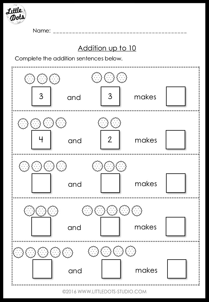 80 Printable Addition Within 10 Worksheets 46