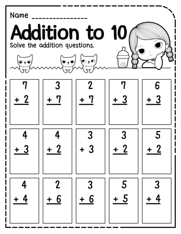 80 Printable Addition Within 10 Worksheets 49