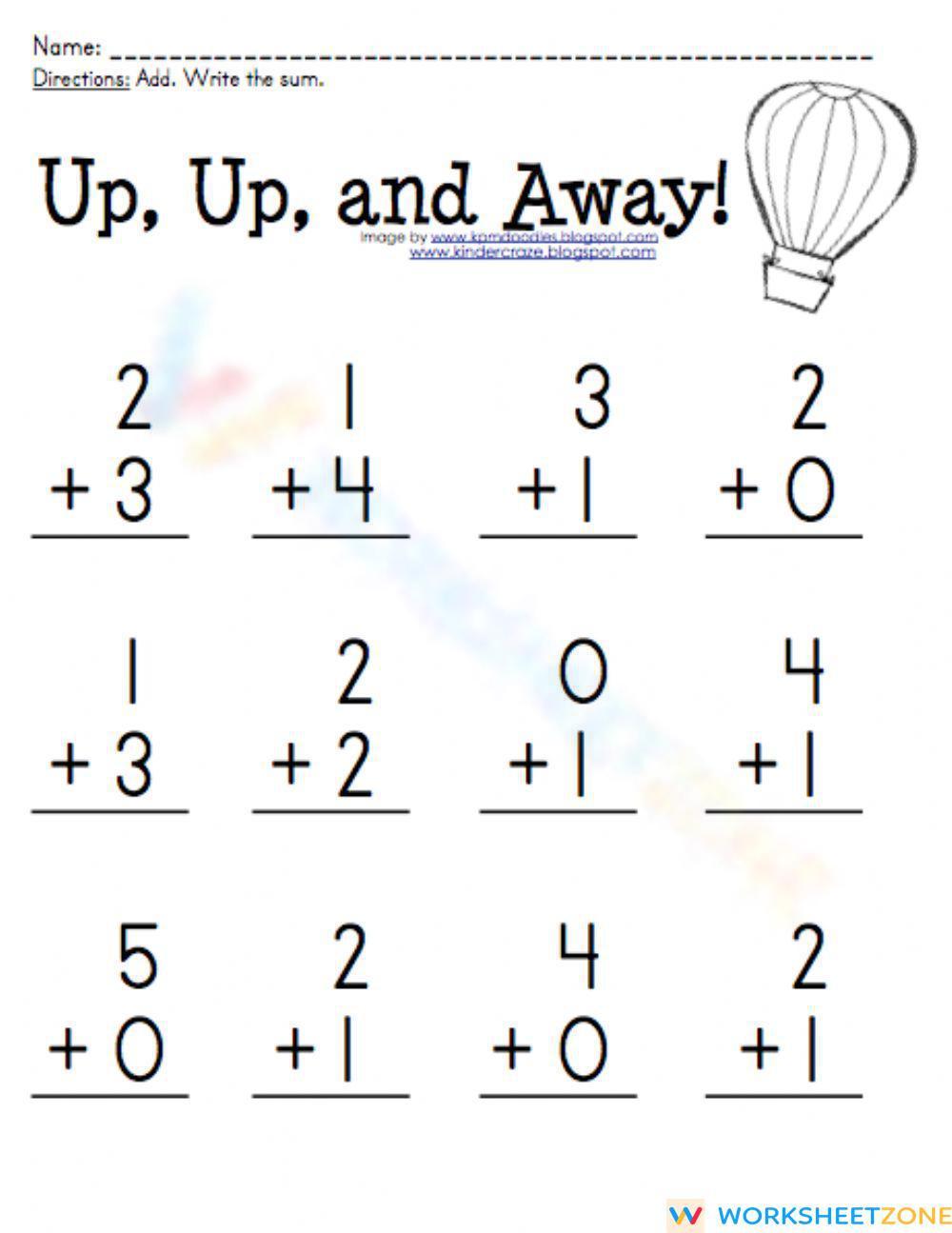 80 Printable Addition Within 10 Worksheets 56