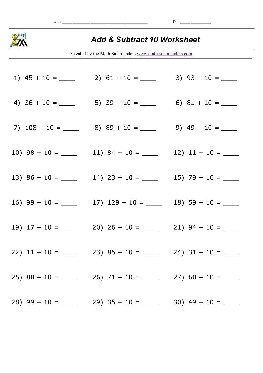 80 Printable Addition Within 10 Worksheets 61