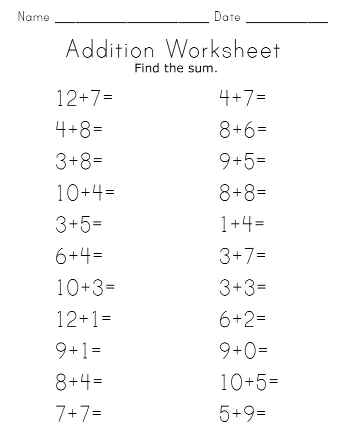 80 Printable Addition Within 10 Worksheets 67