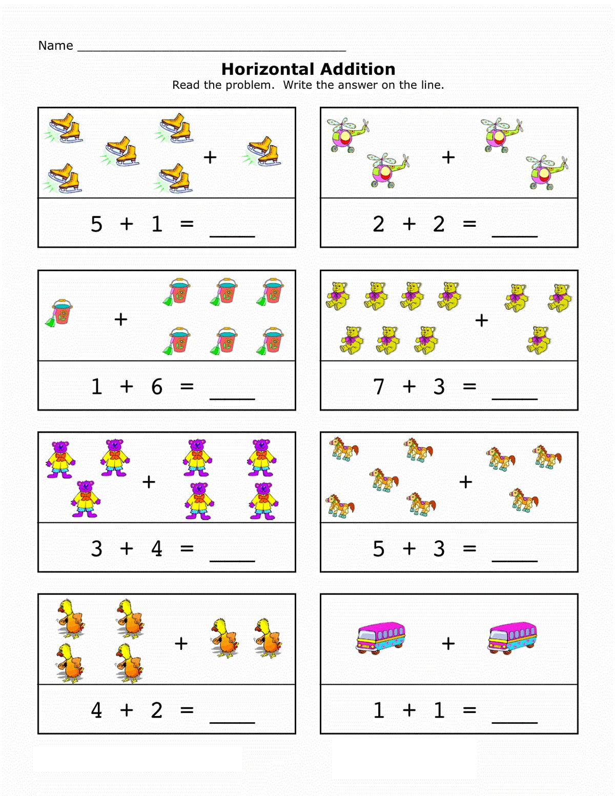 80 Printable Addition Within 10 Worksheets 74