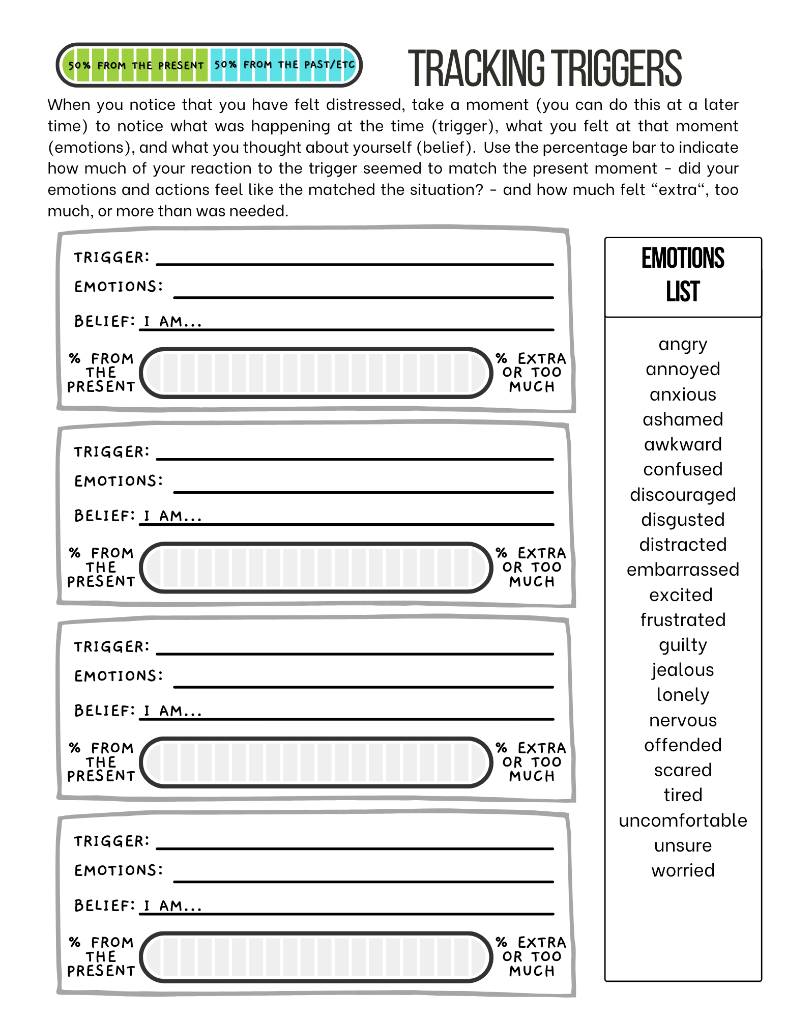 80 Printable Cbt Worksheets For Teens 13