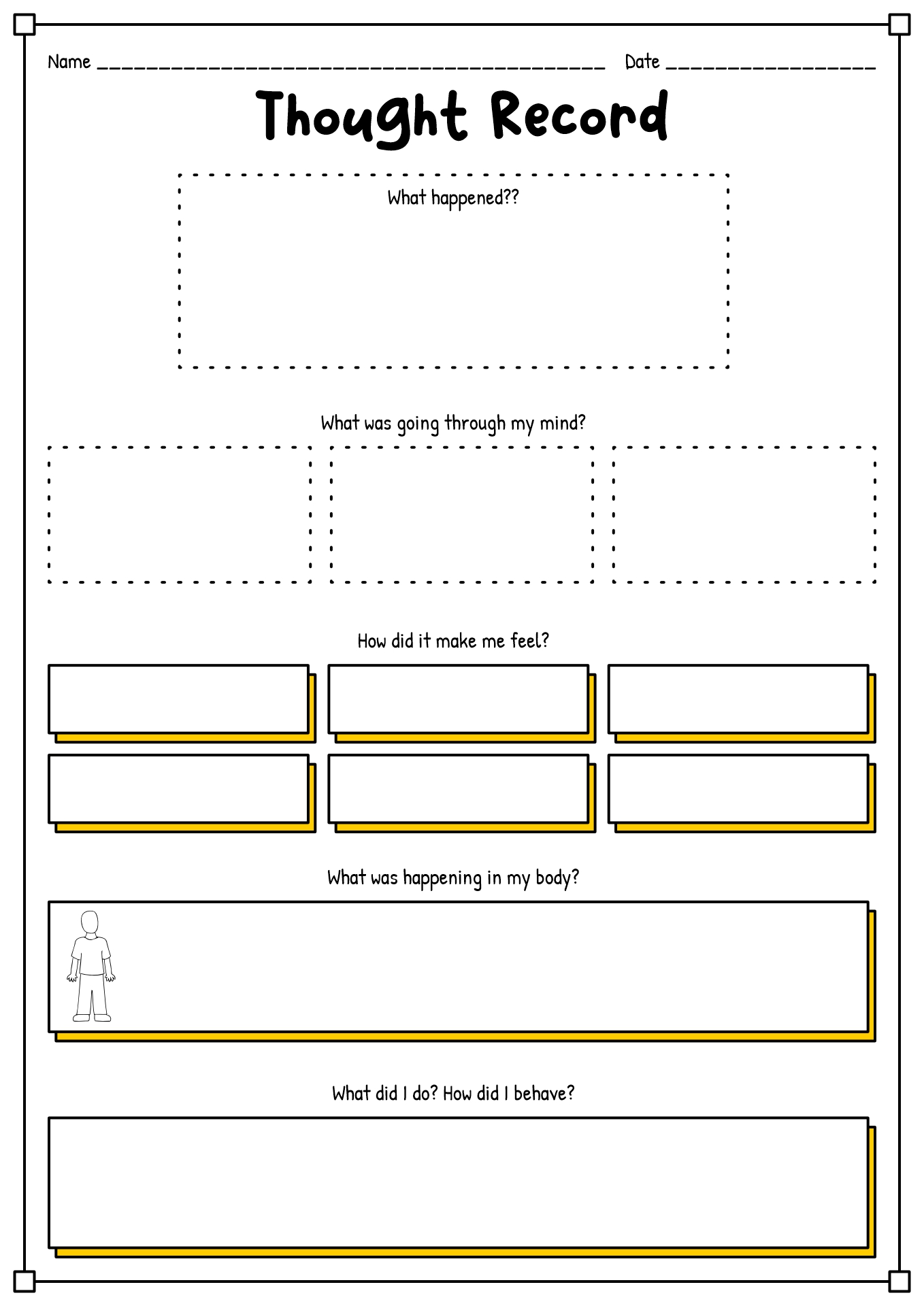 80 Printable Cbt Worksheets For Teens 19