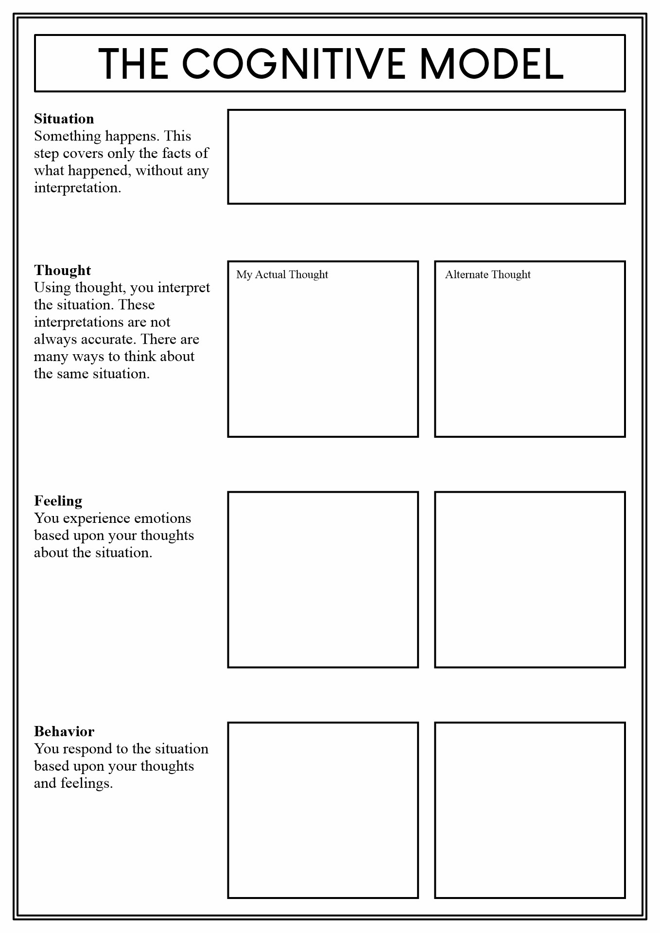 80 Printable Cbt Worksheets For Teens 23