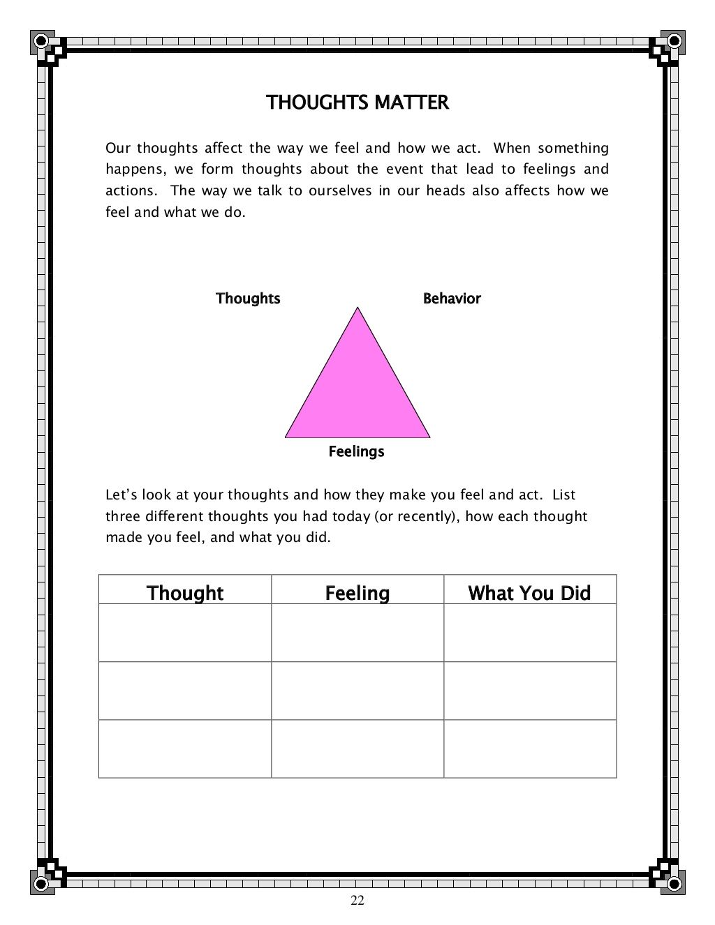 80 Printable Cbt Worksheets For Teens 25