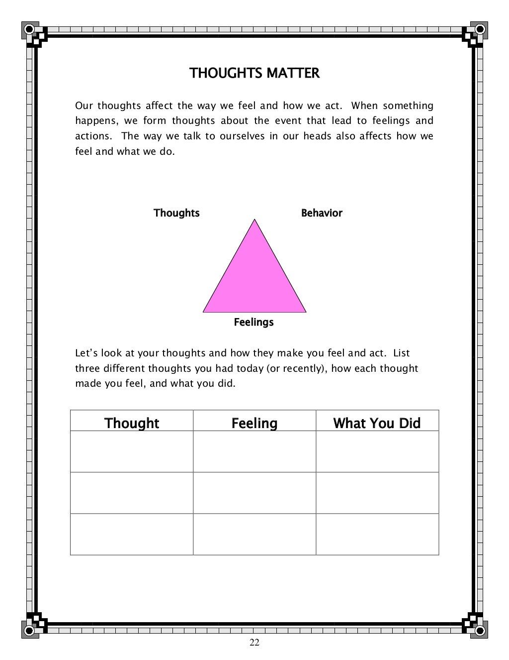 80 Printable Cbt Worksheets For Teens 51