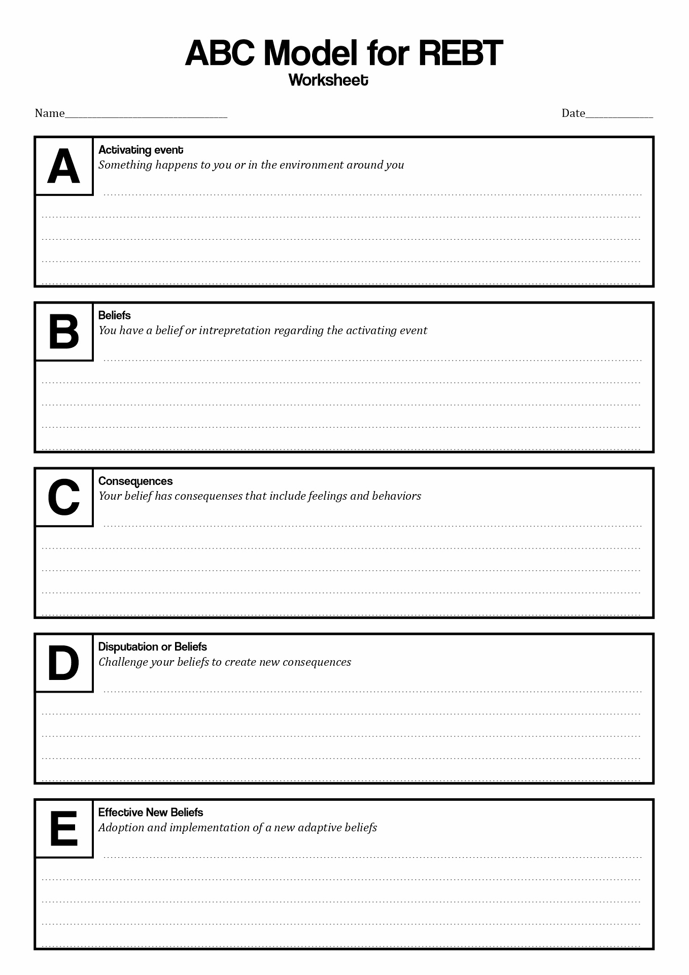 80 Printable Cbt Worksheets For Teens 65