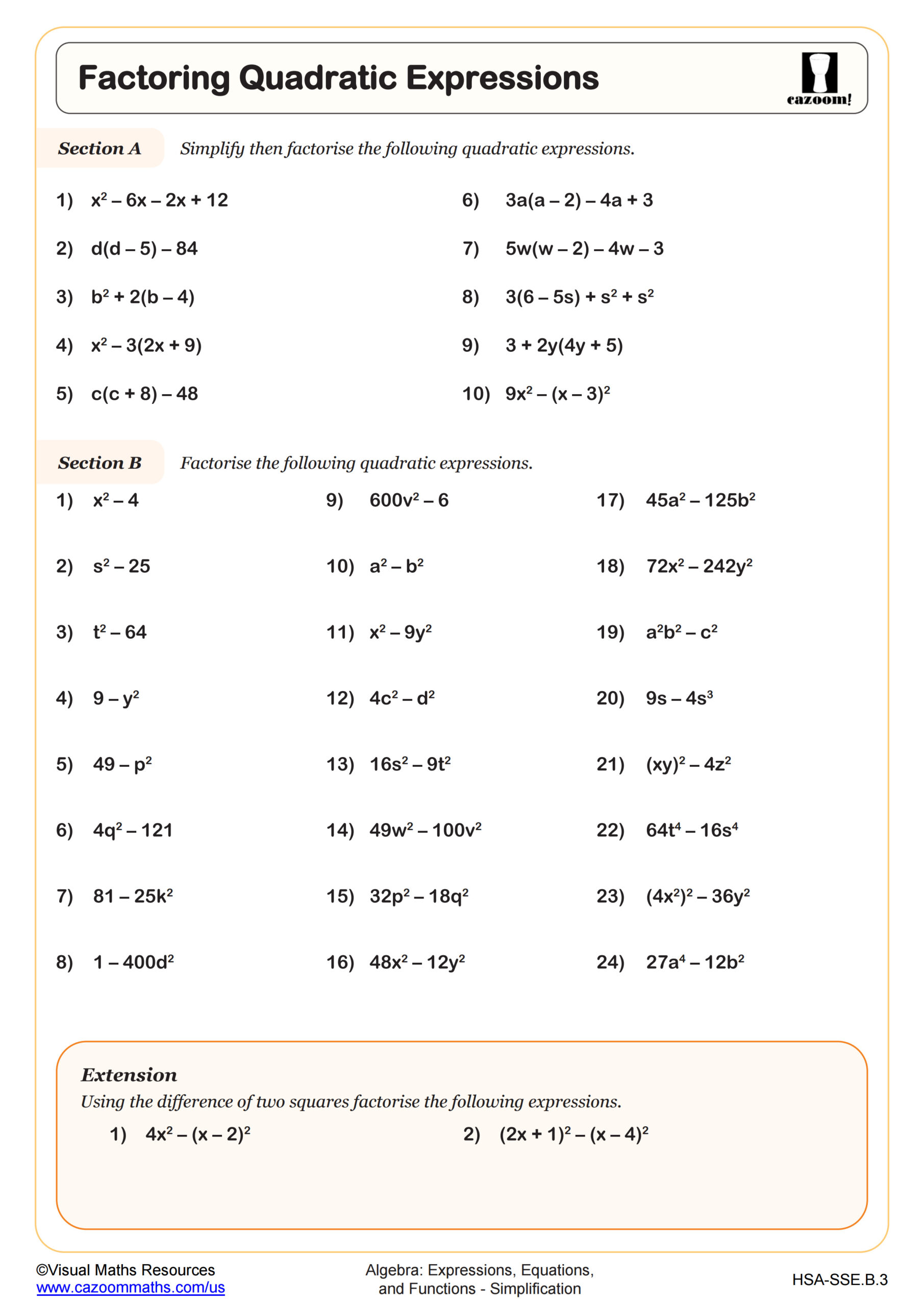 80 Printable Factorization Worksheets With Answers 32