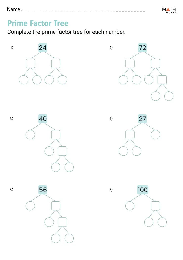 80 Printable Factorization Worksheets With Answers 39