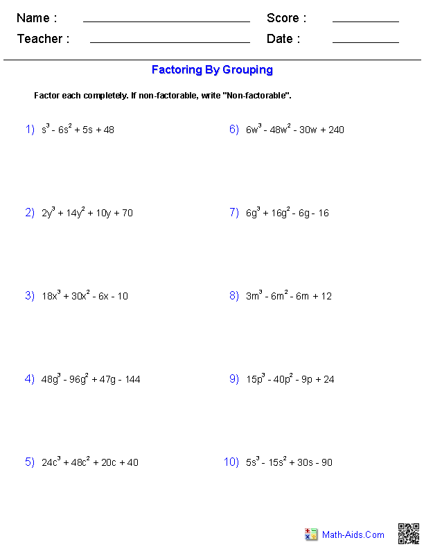 80 Printable Factorization Worksheets With Answers 46