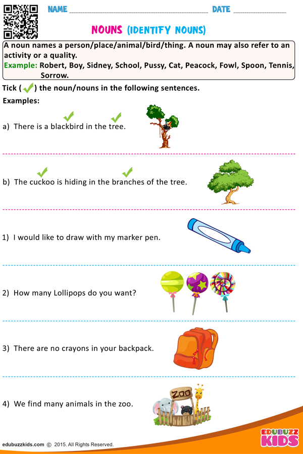 80 Printable Identify The Nouns Worksheets 19