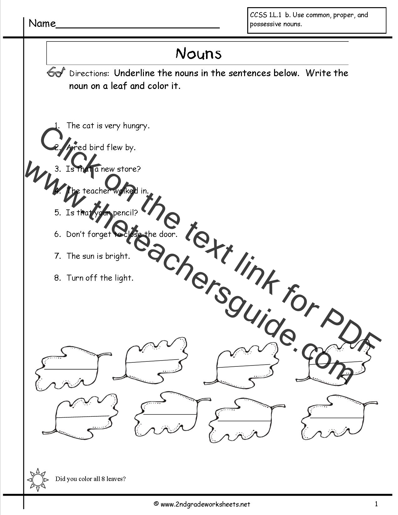 80 Printable Identify The Nouns Worksheets 38