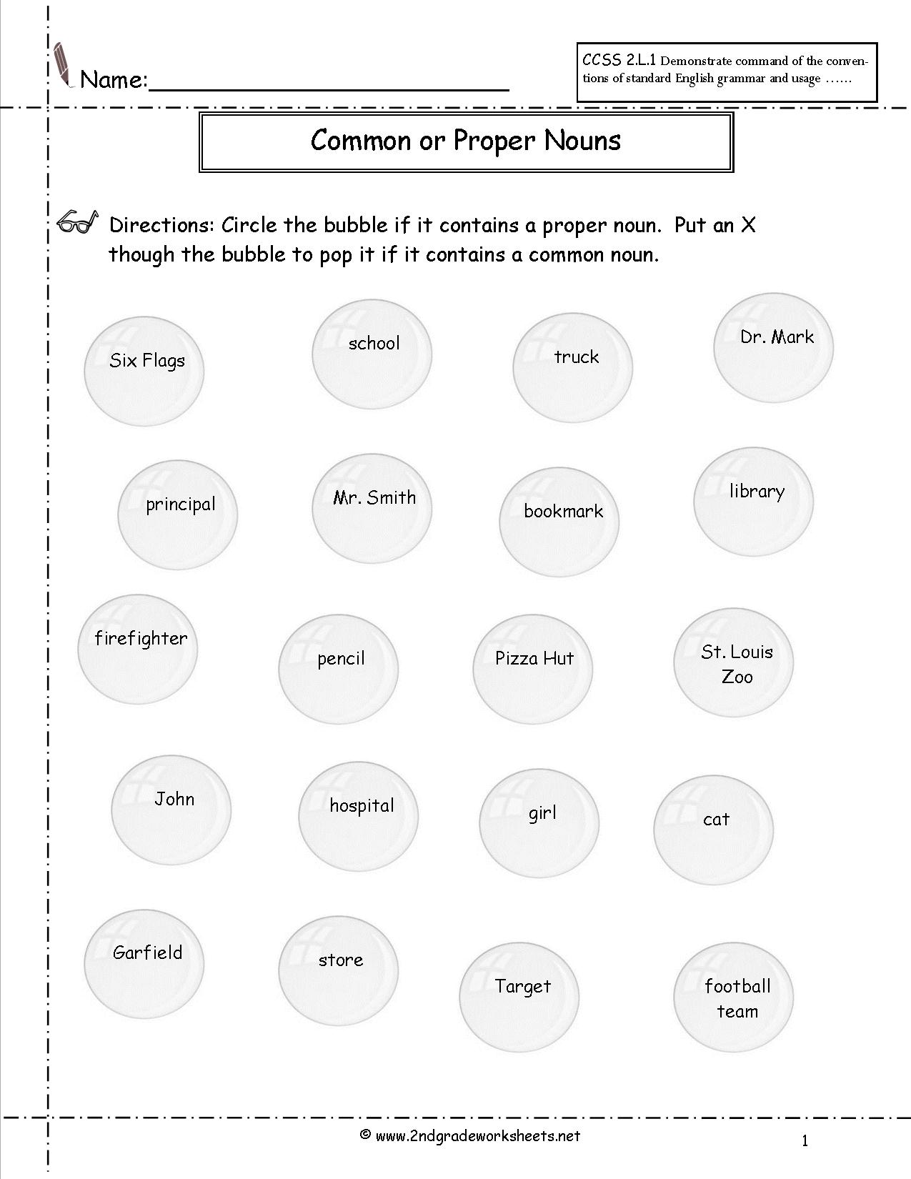 80 Printable Identify The Nouns Worksheets 41