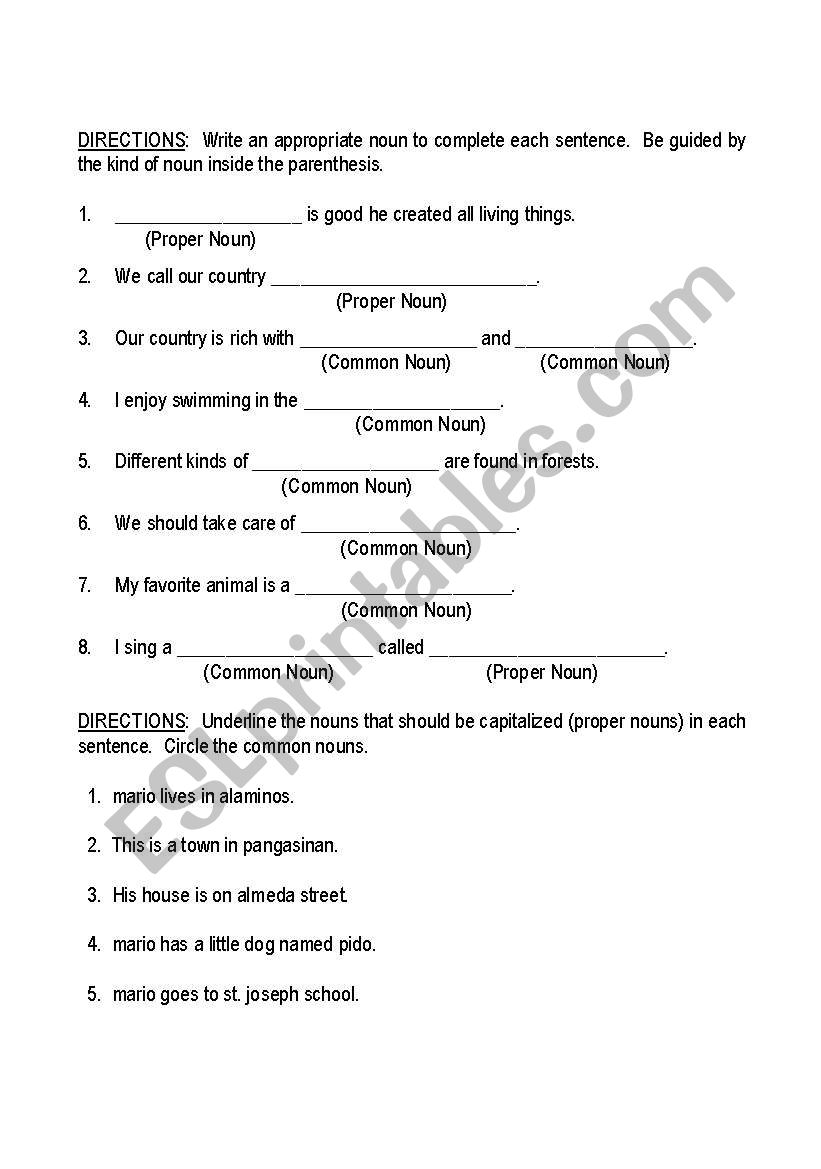 80 Printable Identify The Nouns Worksheets 44