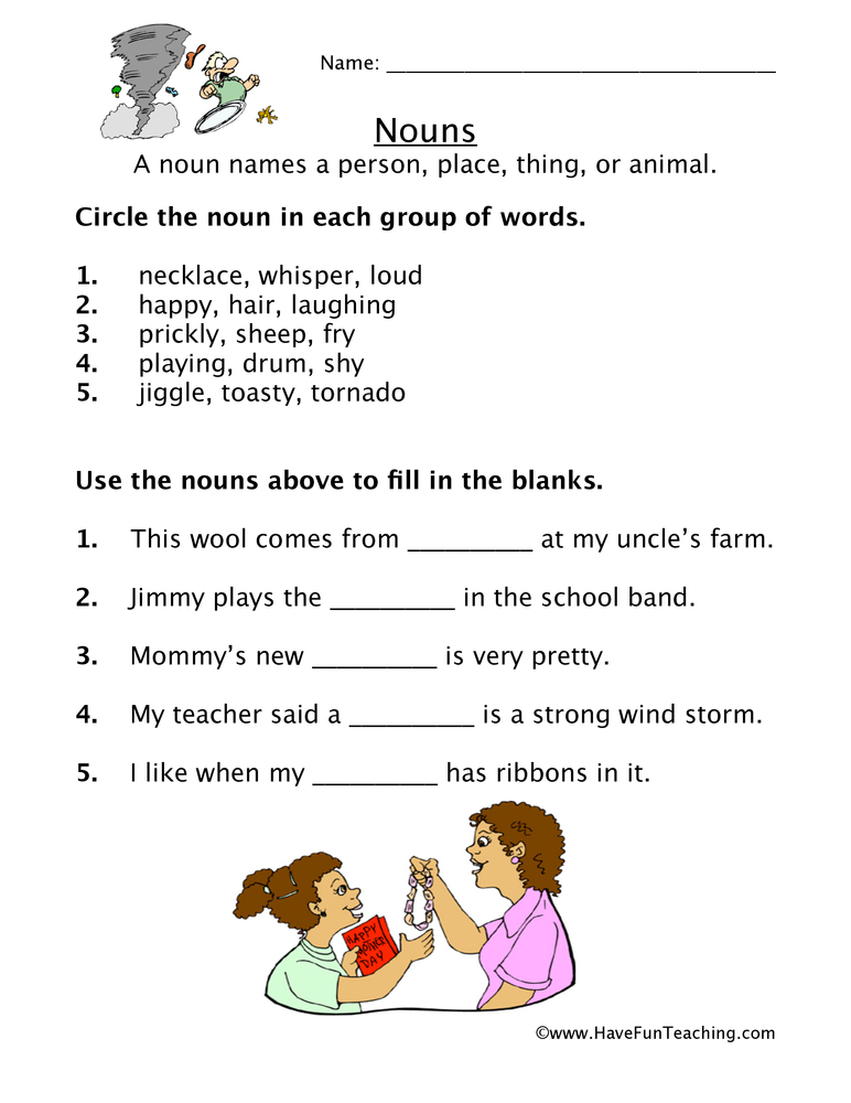 80 Printable Identify The Nouns Worksheets 46