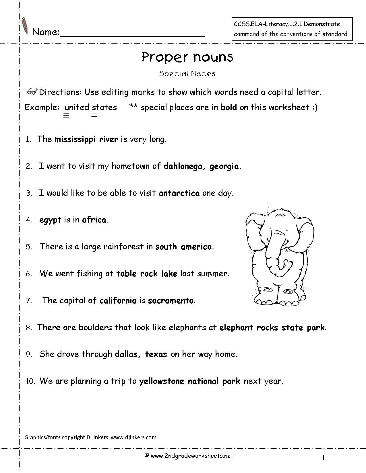 80 Printable Identify The Nouns Worksheets 72