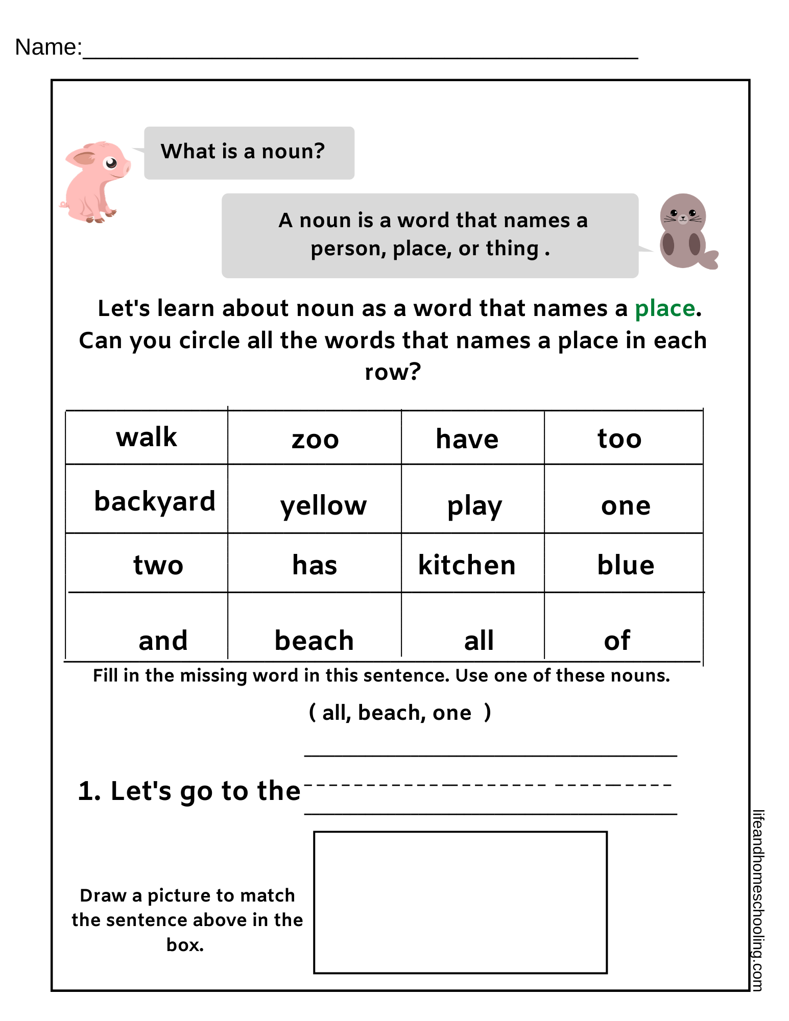 80 Printable Identify The Nouns Worksheets 83