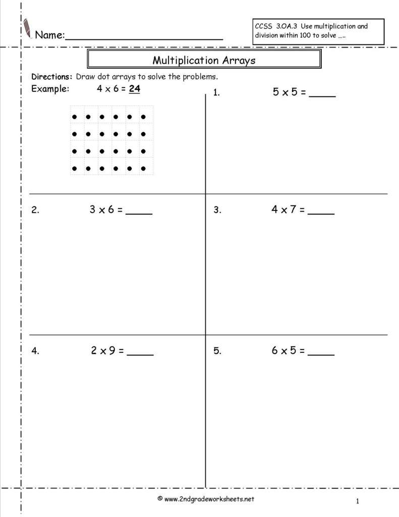 80 Printable Multiplying With Arrays Worksheets 10