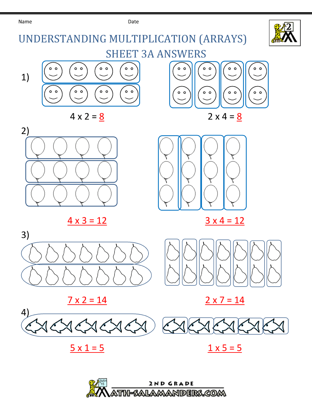 80 Printable Multiplying With Arrays Worksheets 11