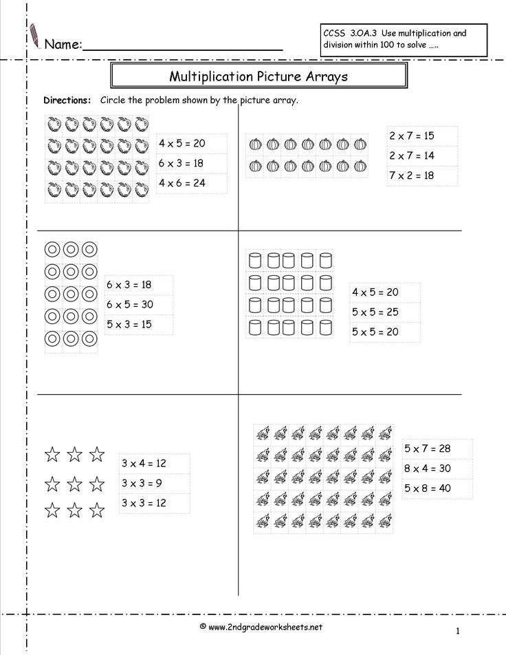 80 Printable Multiplying With Arrays Worksheets 14