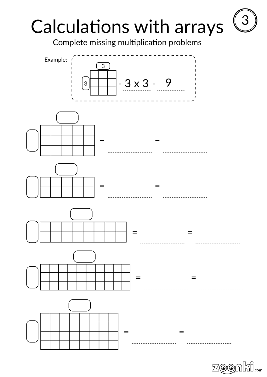 80 Printable Multiplying With Arrays Worksheets 19