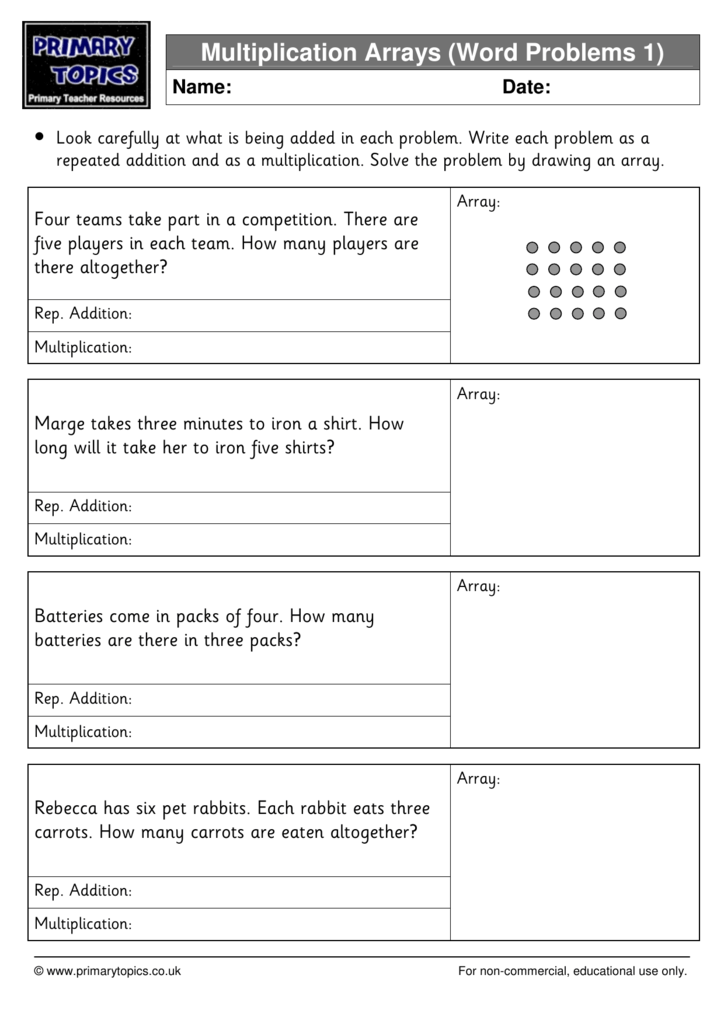 80 Printable Multiplying With Arrays Worksheets 28